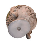 Antiqued Serene Buddha Face Plant Pot - Garden Decoration (17.5x17x20cm) Brown