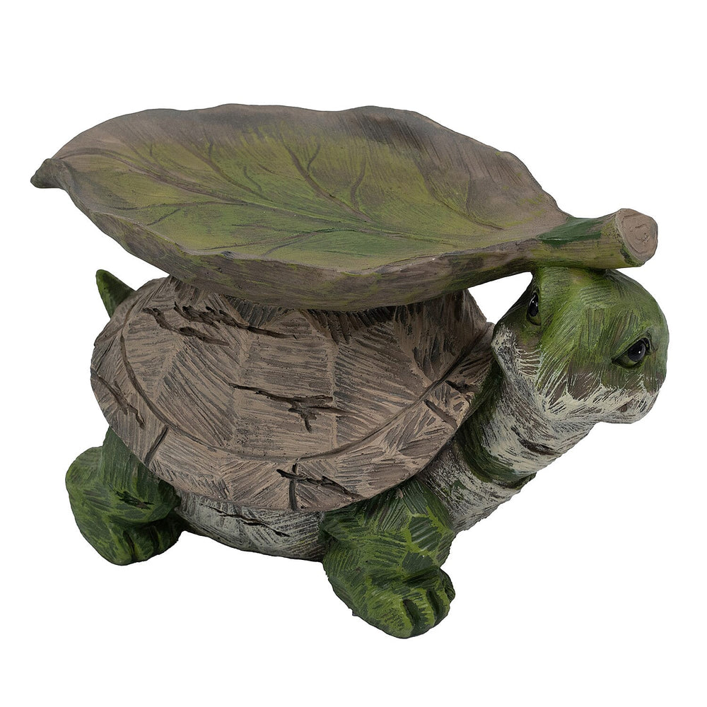Outdoor Garden Turtle Birdfeeder - Green
