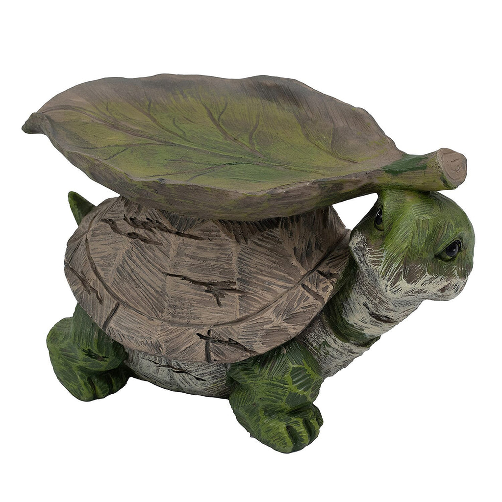Outdoor Garden Turtle Birdfeeder - Green