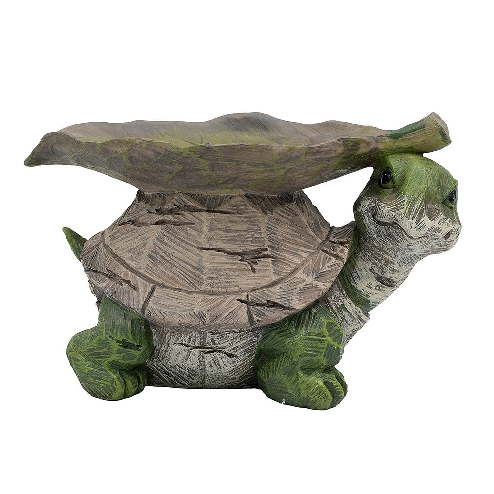 Outdoor Garden Turtle Birdfeeder - Green