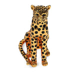 Modern Decor Designer Inspired Resin Leopard Sculpture - Gold - Black