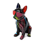 Expressionist Designer Inspired Dog Sculpture with Sunglasses - Multi Color