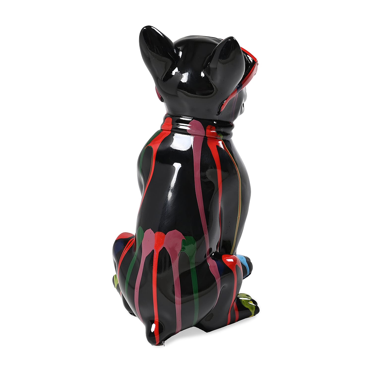 Expressionist Designer Inspired Dog Sculpture with Sunglasses - Multi Color