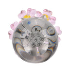 7-Head Crystal Glass Flower Decor - Pink