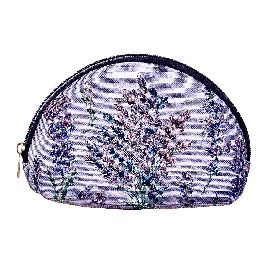 Signare Tapestry Collection - Designer Inspired Lavender Bloom Cosmetic Bag