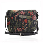 Signare Morning Garden Satchel Crossbody Bag - Black
