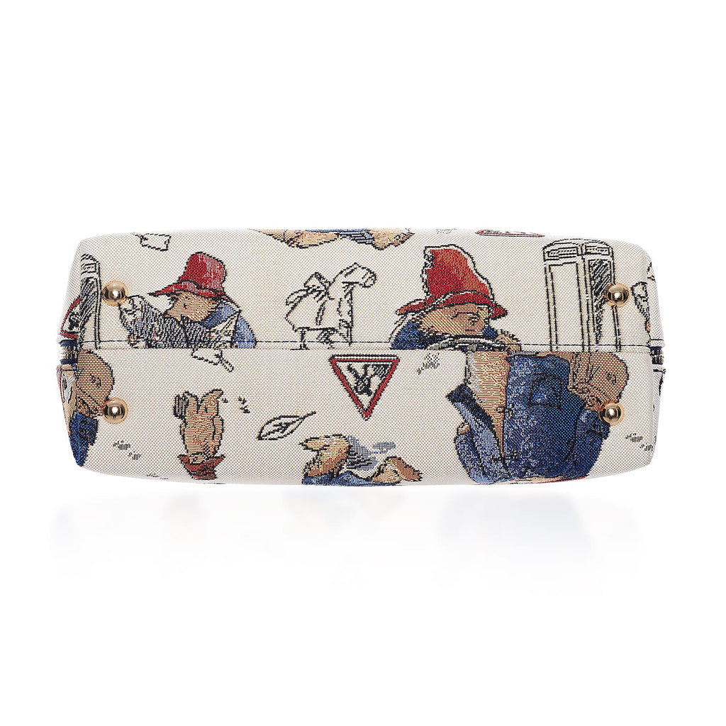 Signare Paddington Bear Print Convertible Handbag - Cream