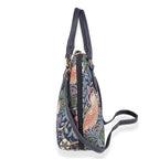 Signare Strawberry Thief Convertible Handbag - Dark Blue