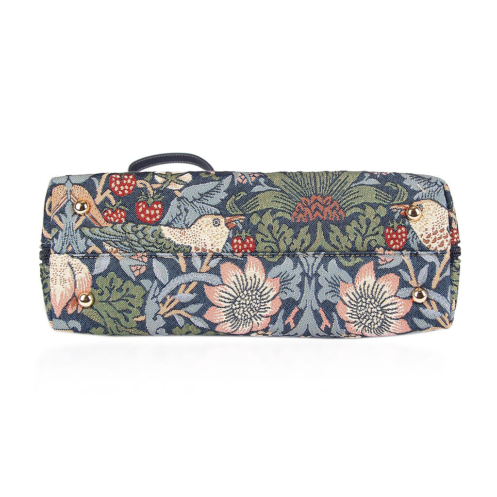 Signare Strawberry Thief Convertible Handbag - Dark Blue