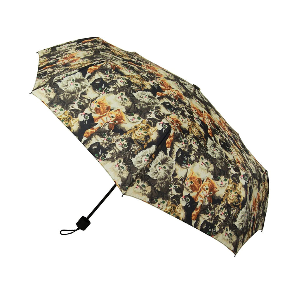 Signare Tapestry Folding Umbrella-Cat -  Dark Green