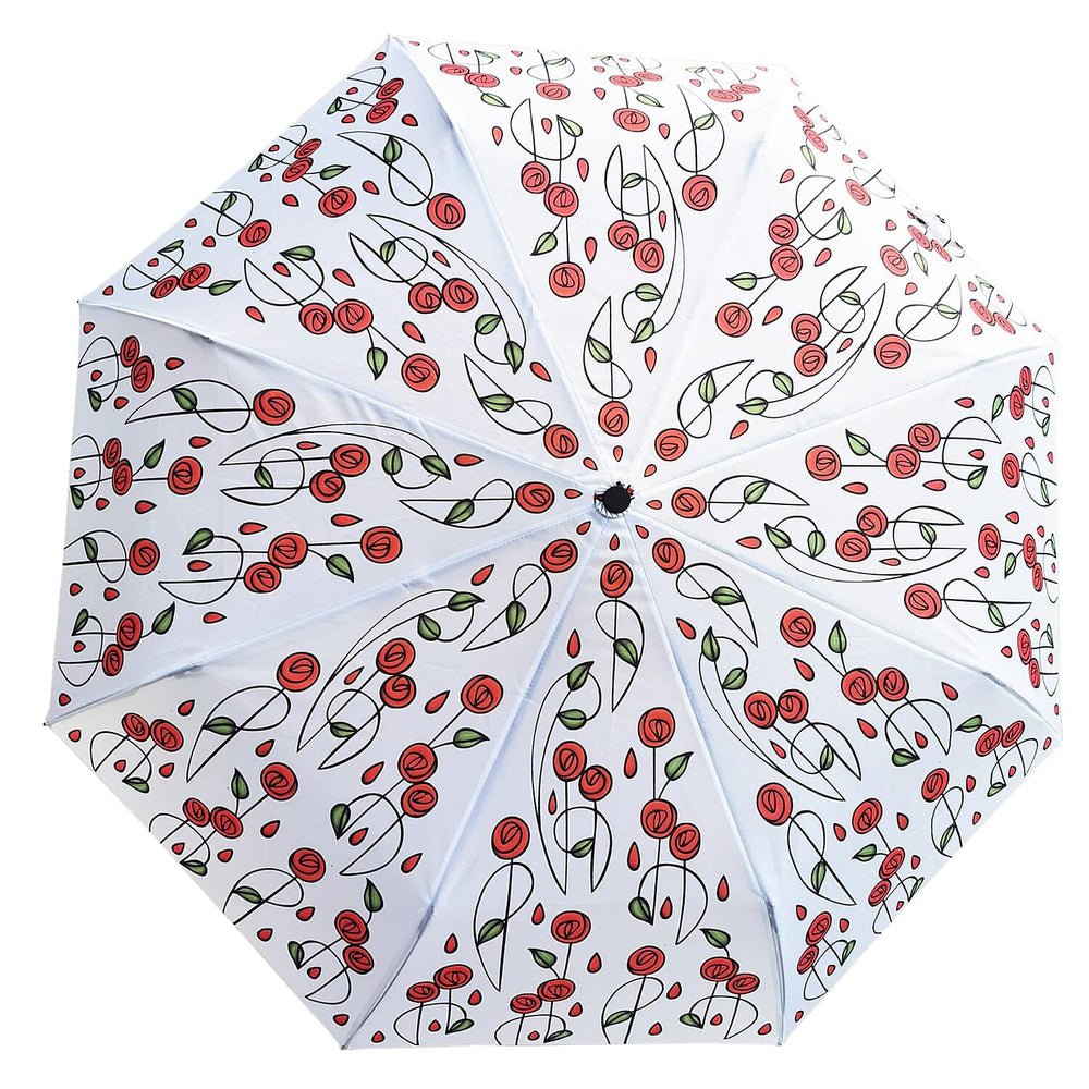 Signare Tapestry Folding Umbrella - Mackintosh - White and Red