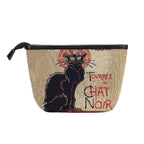 Signare Tapestry FMake up Bag-Art-T Steinlen-Tournee du Chat noir - Black & Brown