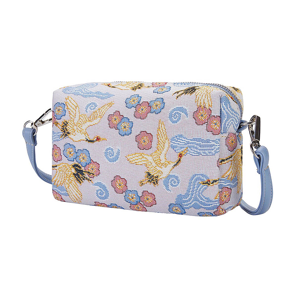Signare Tapestry Hip Party Bag - Japanese Crane - Yellow & Red