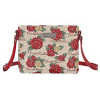 Signare Tapestry Frida Kahlo Rose Crossbody Bag - Red
