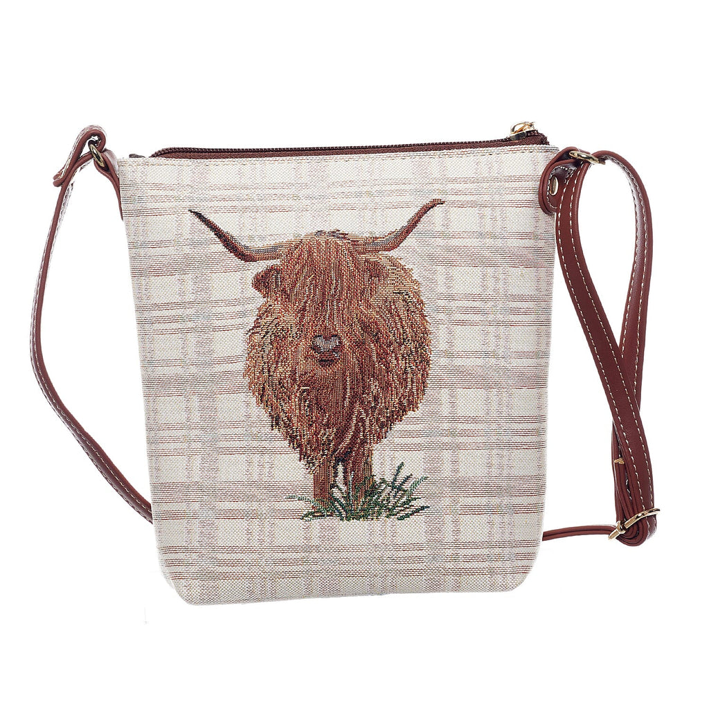 Signare Sling Bucket Bag - Highland Cow