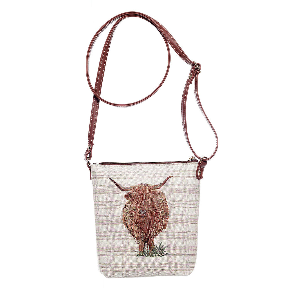 Signare Sling Bucket Bag - Highland Cow
