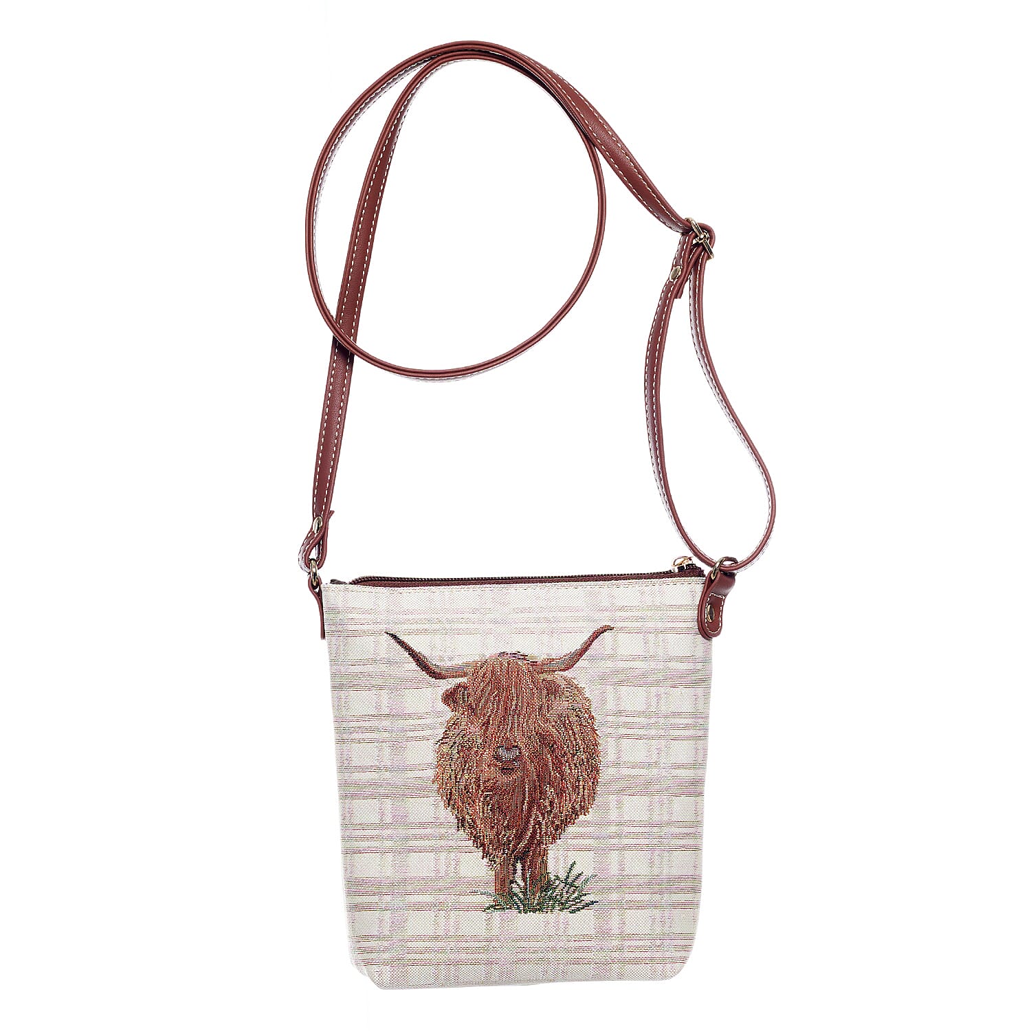 Signare Sling Bucket Bag - Highland Cow