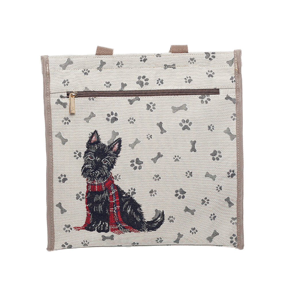 Signare Woven Shopper Bag with Matching Coin Purse - Scottie