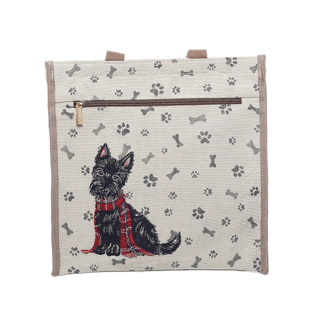 Signare Woven Shopper Bag with Matching Coin Purse - Scottie