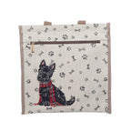 Signare Woven Shopper Bag with Matching Coin Purse - Scottie