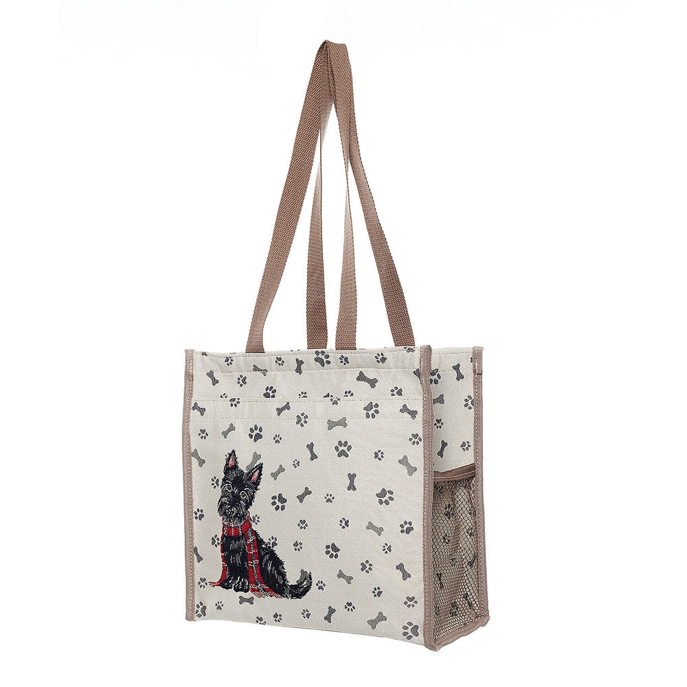Signare Woven Shopper Bag with Matching Coin Purse - Scottie