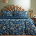 Simply Charlotte Jacobus Natural Botanical Print Duvet Cover Set (Size Double) - Blue