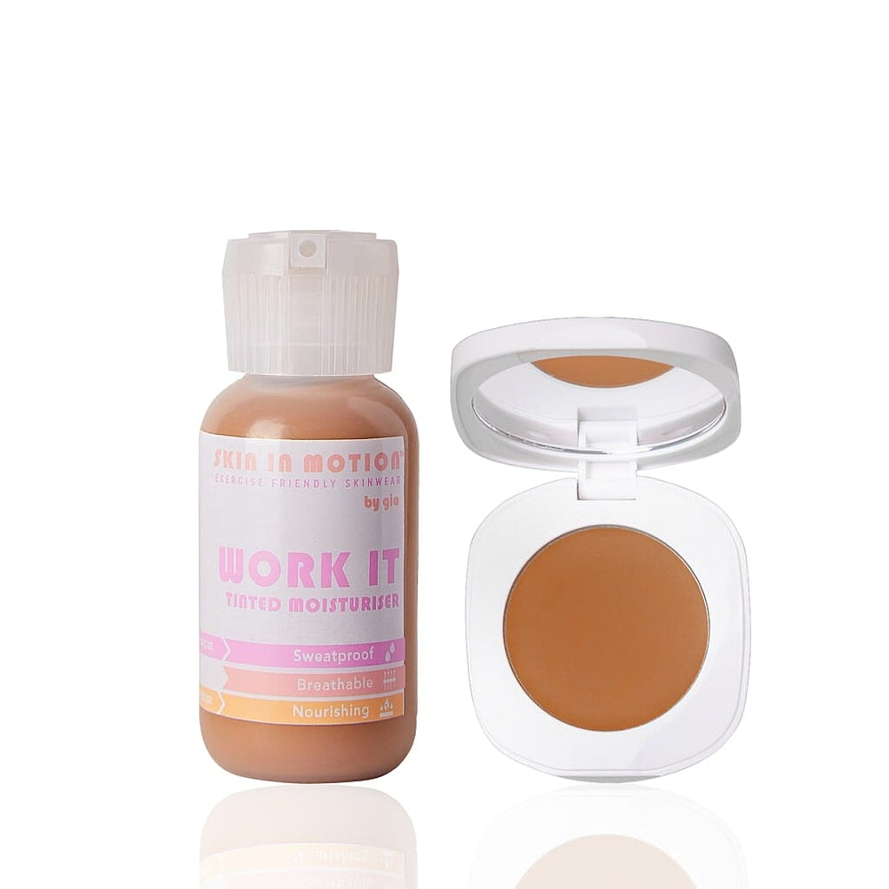 Skin in Motion- All about that Base - Tinted Moisturiser Shade 3 - Blend IT Concealer Shade 3  - (With Free Complexion Brush)