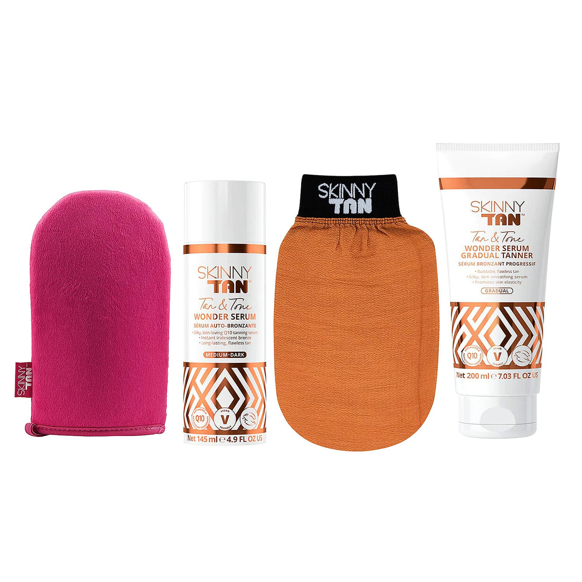 Skinny Tan- Wonder Serum Tanning Bundle (Incl. Wonder Serum Self-Tanner - 145ml, Wonder