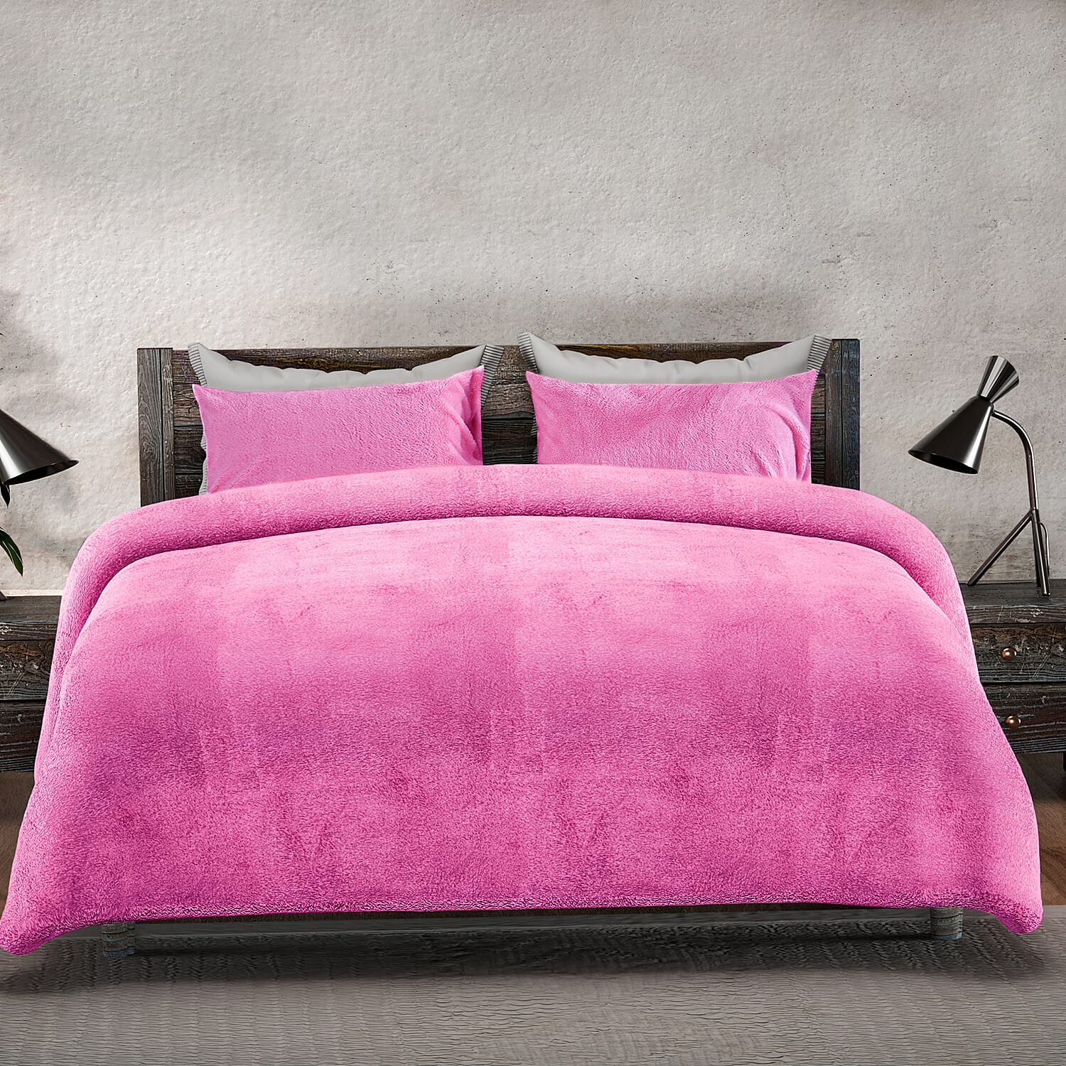 Fleece Duvet Cover - Fuschia