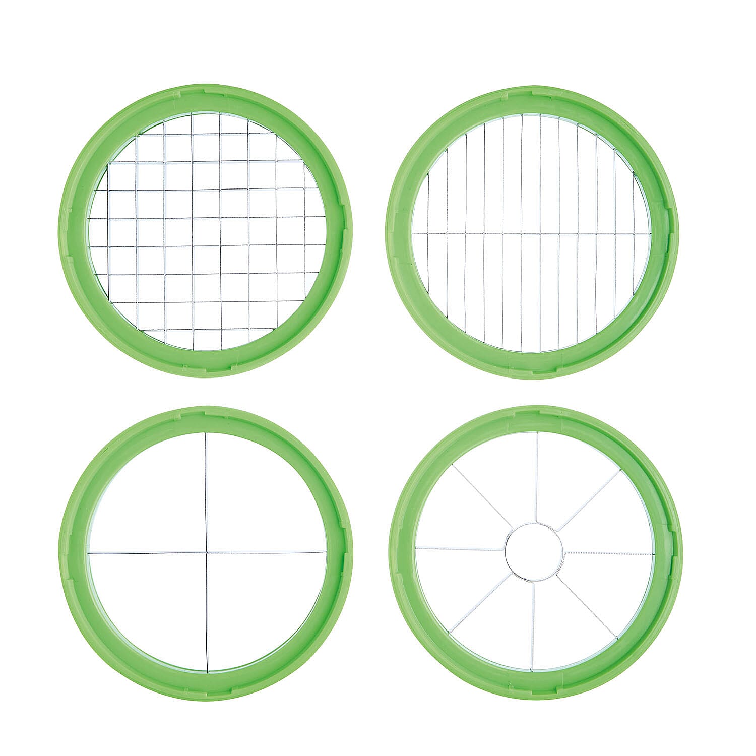 KitchenCraft Healthy Eating Four in One Multi Slicer and Corer, Sleeved - Green