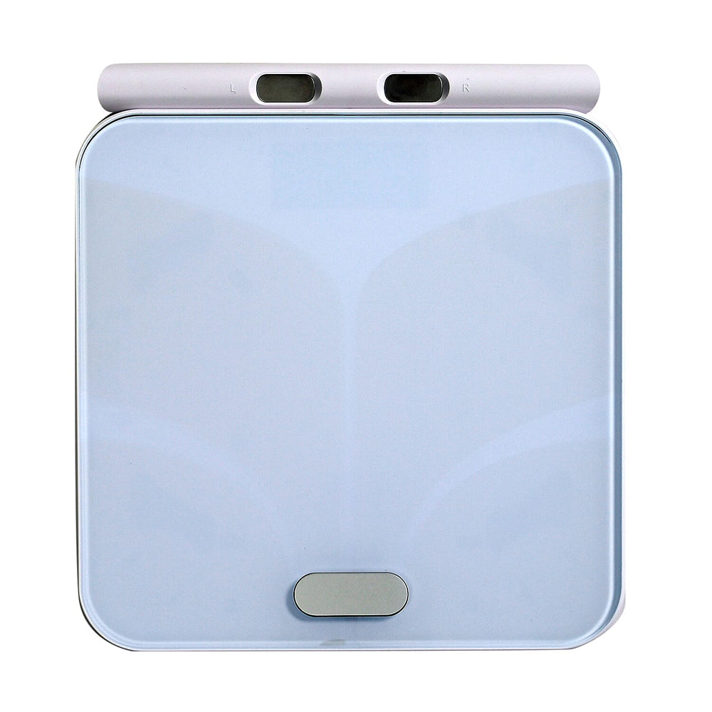 "Smart Handle bar Body Fat scale With unique ITO pattern design Color--white  Product size -300x300x26mm Display size -86x36mm Power -4pcsxAA batteries ( Not including )  Capacity-180kg-4001b Division