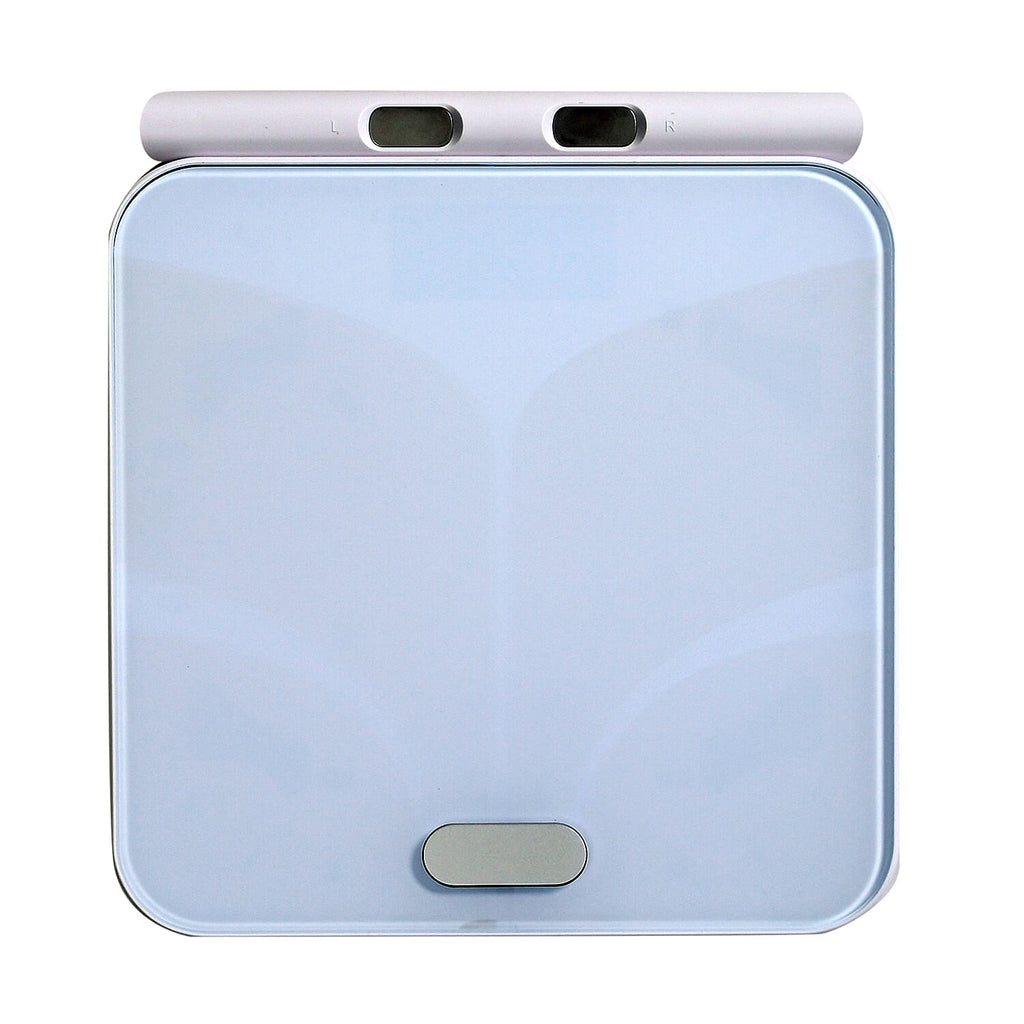 "Smart Handle bar Body Fat scale With unique ITO pattern design Color--white  Product size -300x300x26mm Display size -86x36mm Power -4pcsxAA batteries ( Not including )  Capacity-180kg-4001b Division