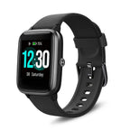 LETSCOM Smart Watch (Inclu.GPS Tracking, Fitness Track, Heart Rate Monitor & Music Control) with Black Colour Strap