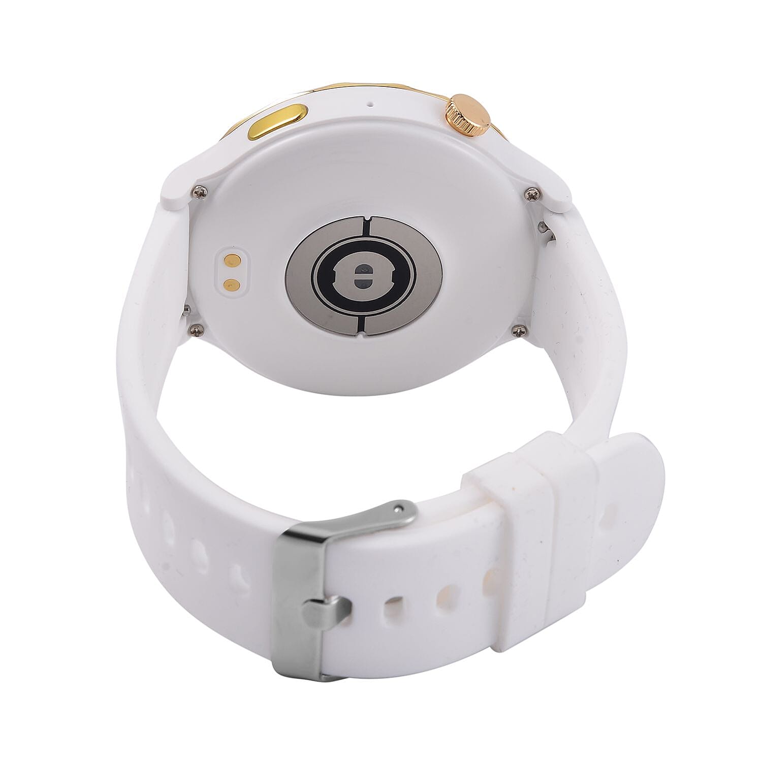Smart Watch - Multi Face, with Steps, Sleep, Heart Rate, Blood, Spo2. Blue Literal Dial and White Silicone Strap