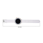 Smart Watch - Multi Face, with Steps, Sleep, Heart Rate, Blood, Spo2. Blue Literal Dial and White Silicone Strap