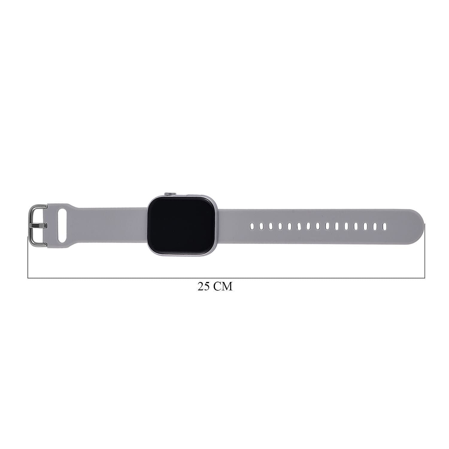 Smart Watch With Hryfine App - Bluetooth, Multi Dial Health Monitor with Heart Rate, Blood Pressure, Blood Oxygen, Sleep Monitor, Steps (supports Apple iOS 8.0, Android 4.4 or Above) - Grey