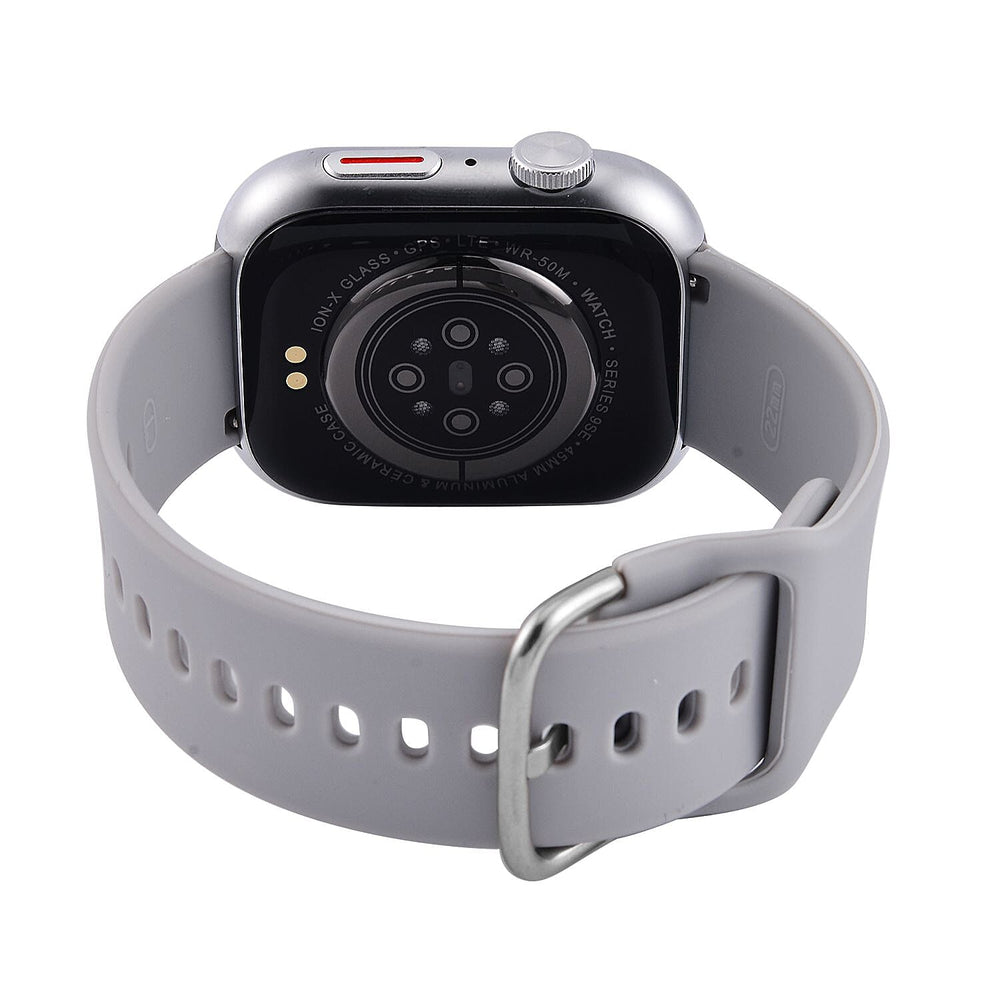 Smart Watch With Hryfine App - Bluetooth, Multi Dial Health Monitor with Heart Rate, Blood Pressure, Blood Oxygen, Sleep Monitor, Steps (supports Apple iOS 8.0, Android 4.4 or Above) - Grey