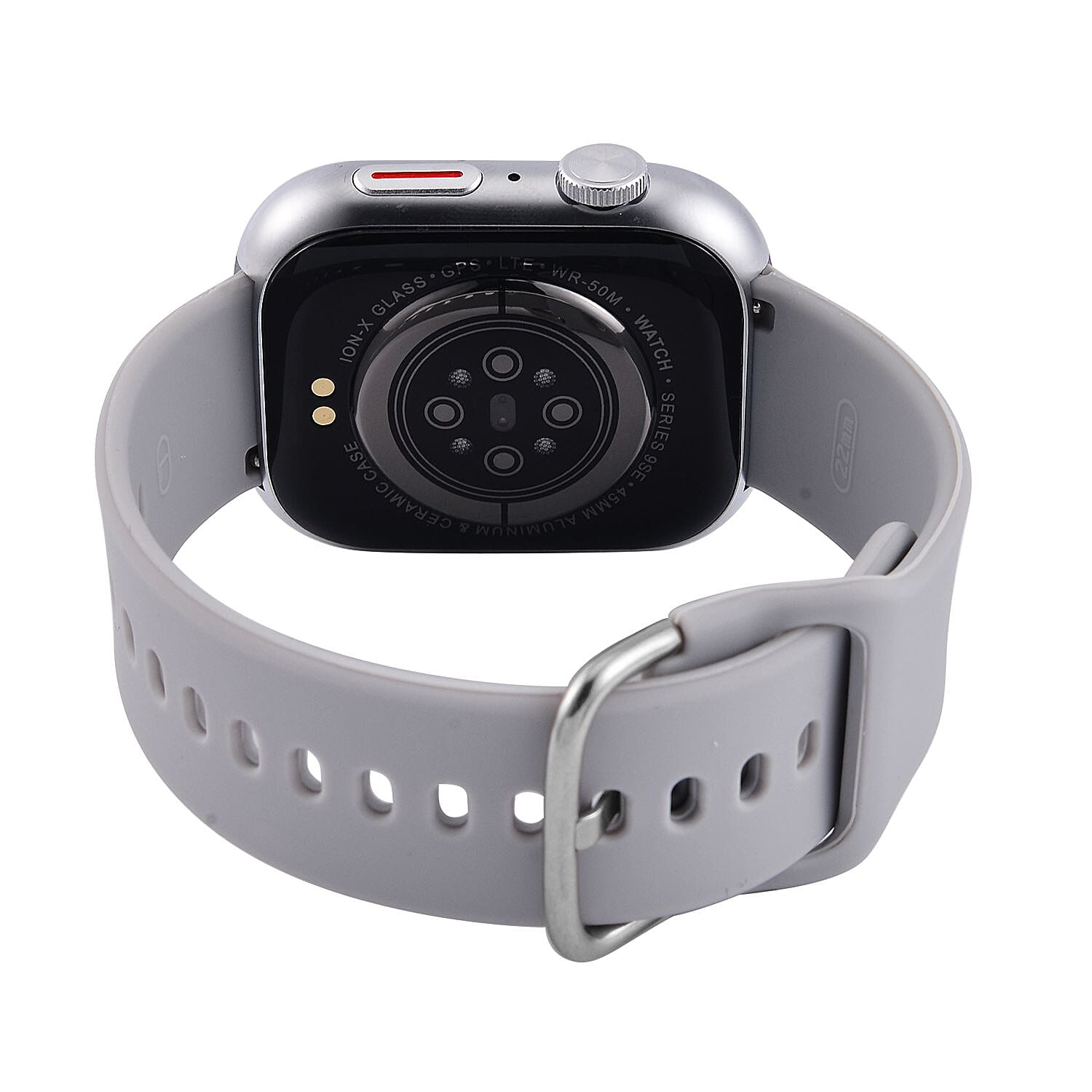 Smart Watch With Hryfine App - Bluetooth, Multi Dial Health Monitor with Heart Rate, Blood Pressure, Blood Oxygen, Sleep Monitor, Steps (supports Apple iOS 8.0, Android 4.4 or Above) - Grey