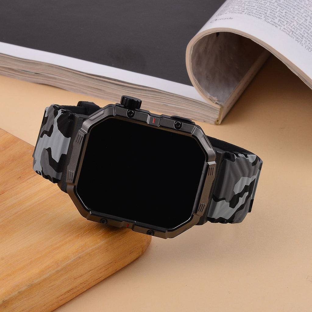 Waterproof Bluetooth Smartwatch with Livefit App (Compatible with Apple iOS 10, Android 6.0 or Above) - Black - Grey
