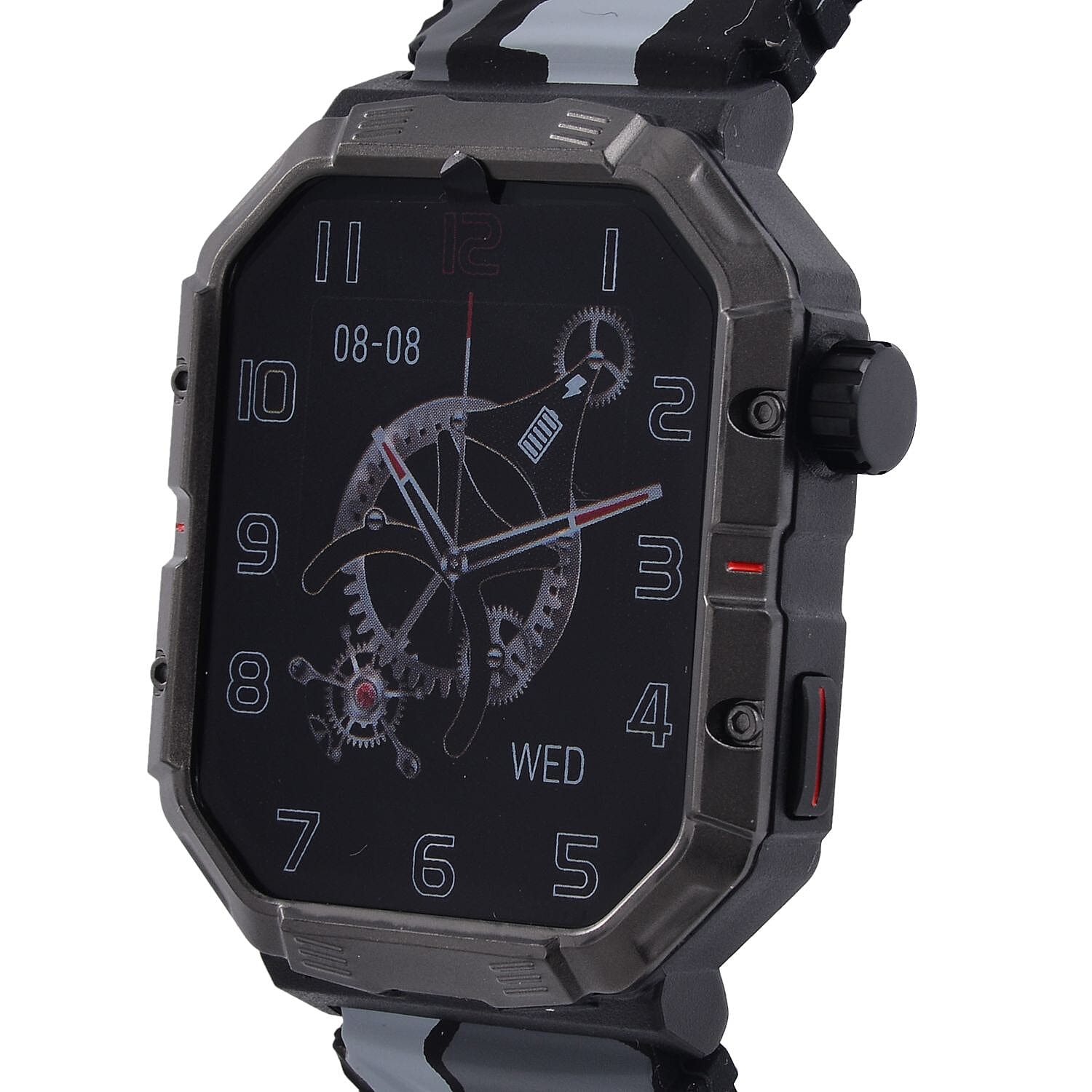 Waterproof Bluetooth Smartwatch with Livefit App (Compatible with Apple iOS 10, Android 6.0 or Above) - Black - Grey