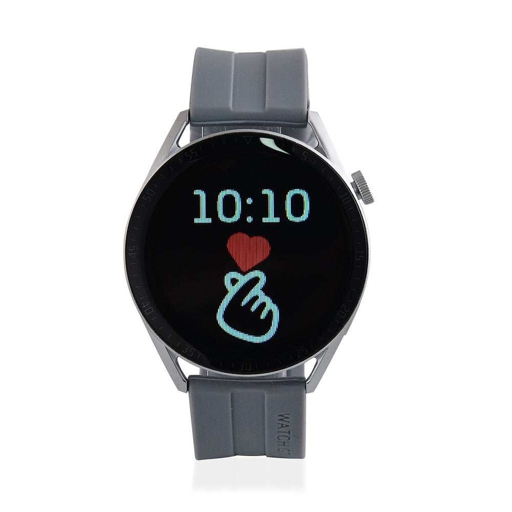 Smart Watch with Hryfine App - Bluetooth, Multi Dial Health Monitor with Heart Rate, Blood Pressure, Blood Oxygen, Sleep Monitor, Steps (supports Apple iOS 10, Android 6.0 or Above) - Grey