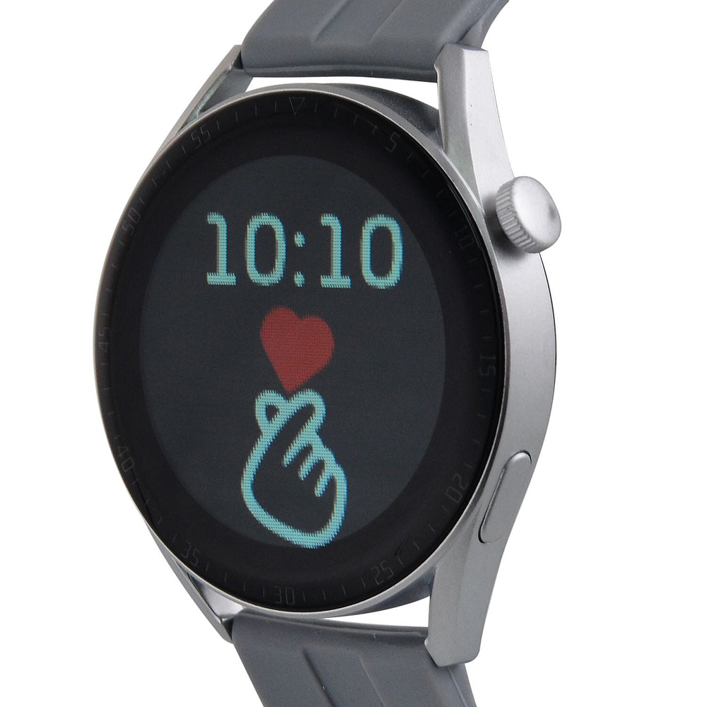 Smart Watch with Hryfine App - Bluetooth, Multi Dial Health Monitor with Heart Rate, Blood Pressure, Blood Oxygen, Sleep Monitor, Steps (supports Apple iOS 10, Android 6.0 or Above) - Grey