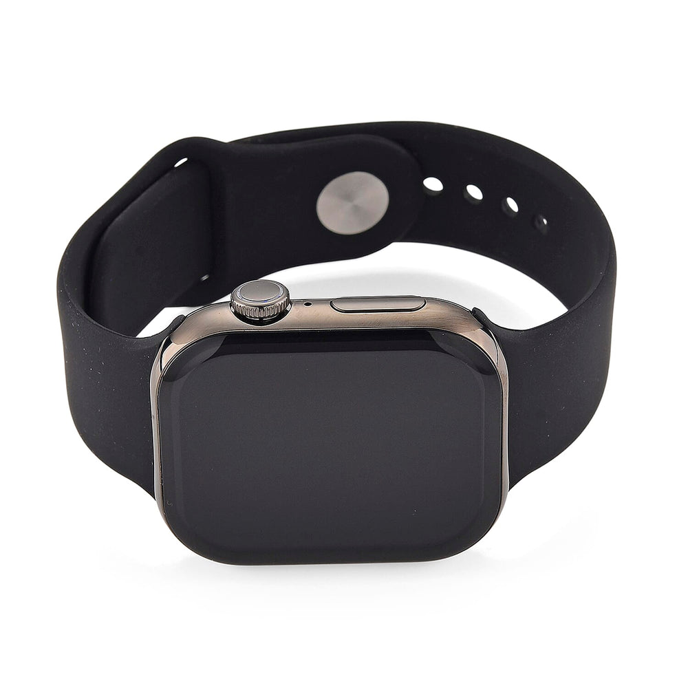 HW X PRO Smartwatch 2.01 inch TFT Display, IP67 Waterproof, Wireless Charging, Health Monitor, Bluetooth 5.2 for Men - Women with Black Silicone Strap