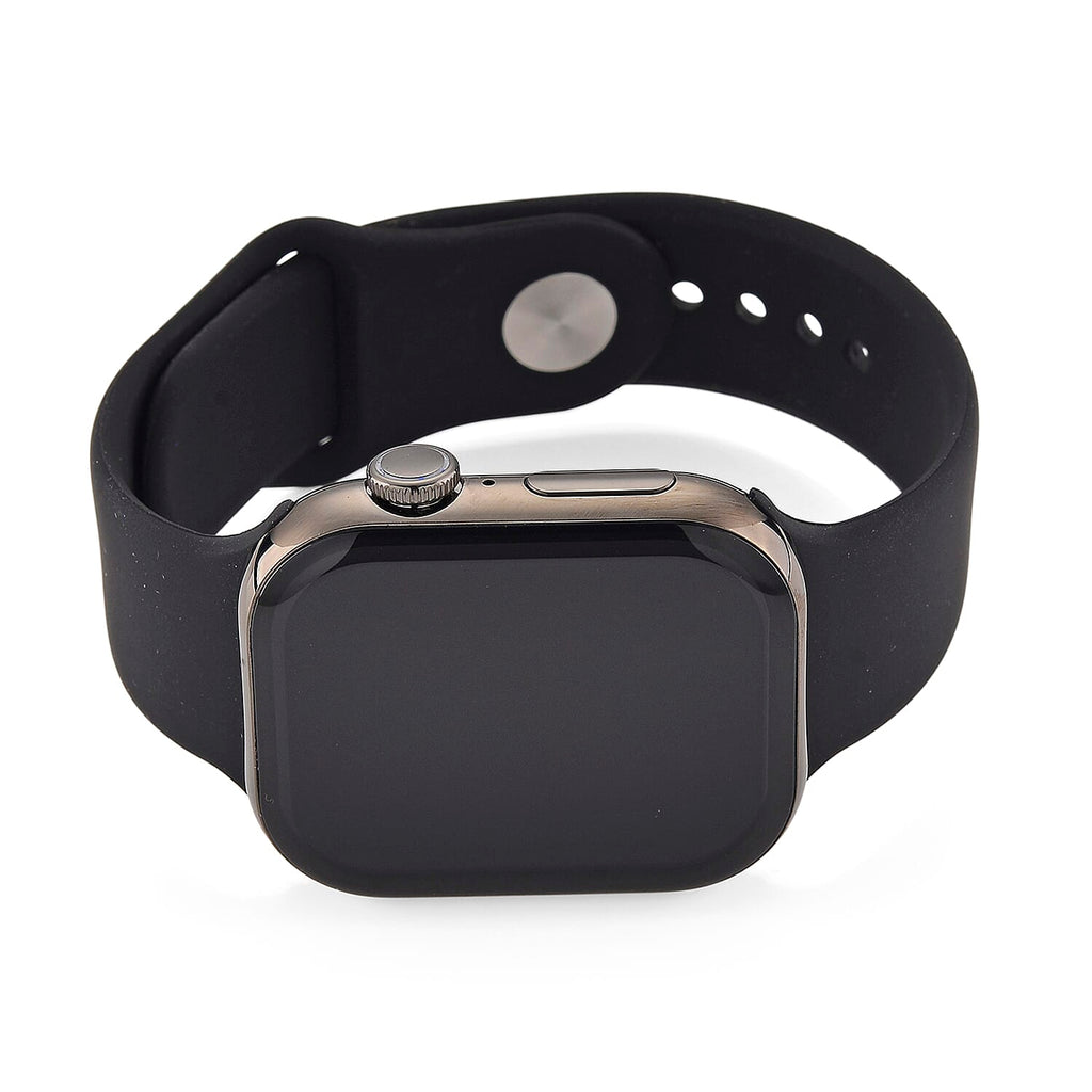 HW X PRO Smartwatch 2.01 inch TFT Display, IP67 Waterproof, Wireless Charging, Health Monitor, Bluetooth 5.2 for Men - Women with Black Silicone Strap