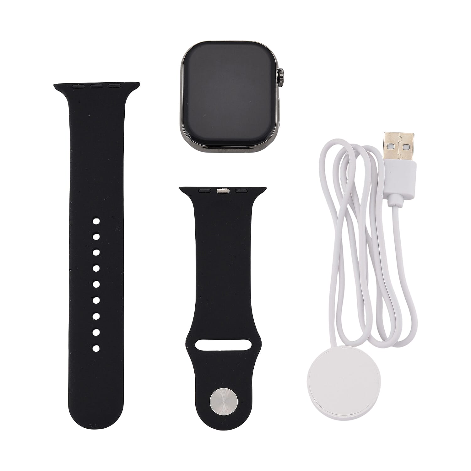 HW X PRO Smartwatch 2.01 inch TFT Display, IP67 Waterproof, Wireless Charging, Health Monitor, Bluetooth 5.2 - Black