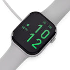 CONNECTPRO HW X PRO 2.01inch Smartwatch with Bluetooth 5.2, Wireless Charging - IP67 Waterproof - Includes Grey - Black Silicone Straps.