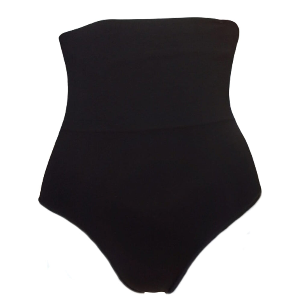 High Waist, Medium Control with Silicone Grip Underwear (Size - Large) - Black