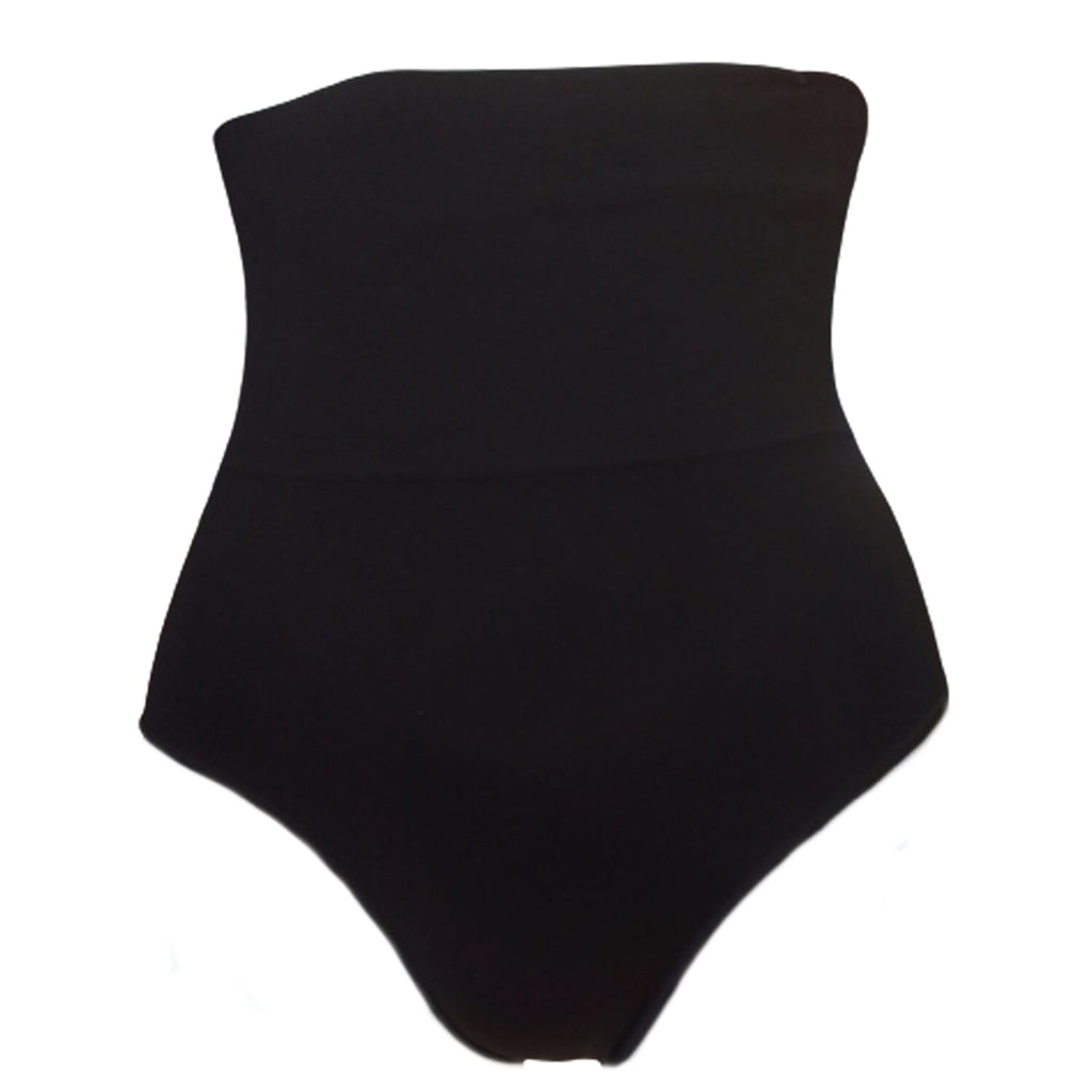 High Waist, Medium Control with Silicone Grip Underwear (Size - Medium) - Black