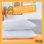 SNUG Brilliantly Bouncy Cotton Pillow - White