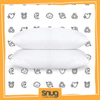 SNUG Brilliantly Bouncy Cotton Pillow - White